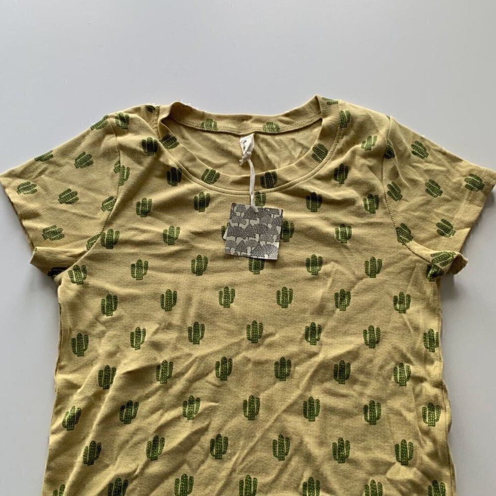Kate Quinn Organics Women Thin Rib Moss Cactus Womens Basic Tee M Medium